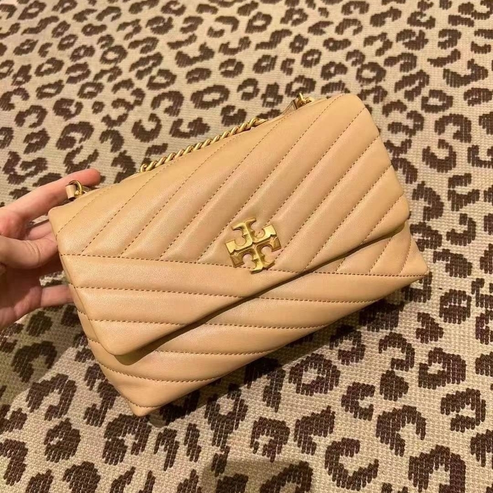 Tory Burch Kira Small Tan Quilted Women's Bag